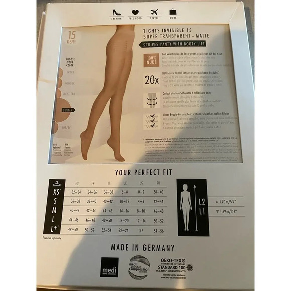 M6 Tights L2 Size Large Super Transparent Matte - Picture 4 of 9